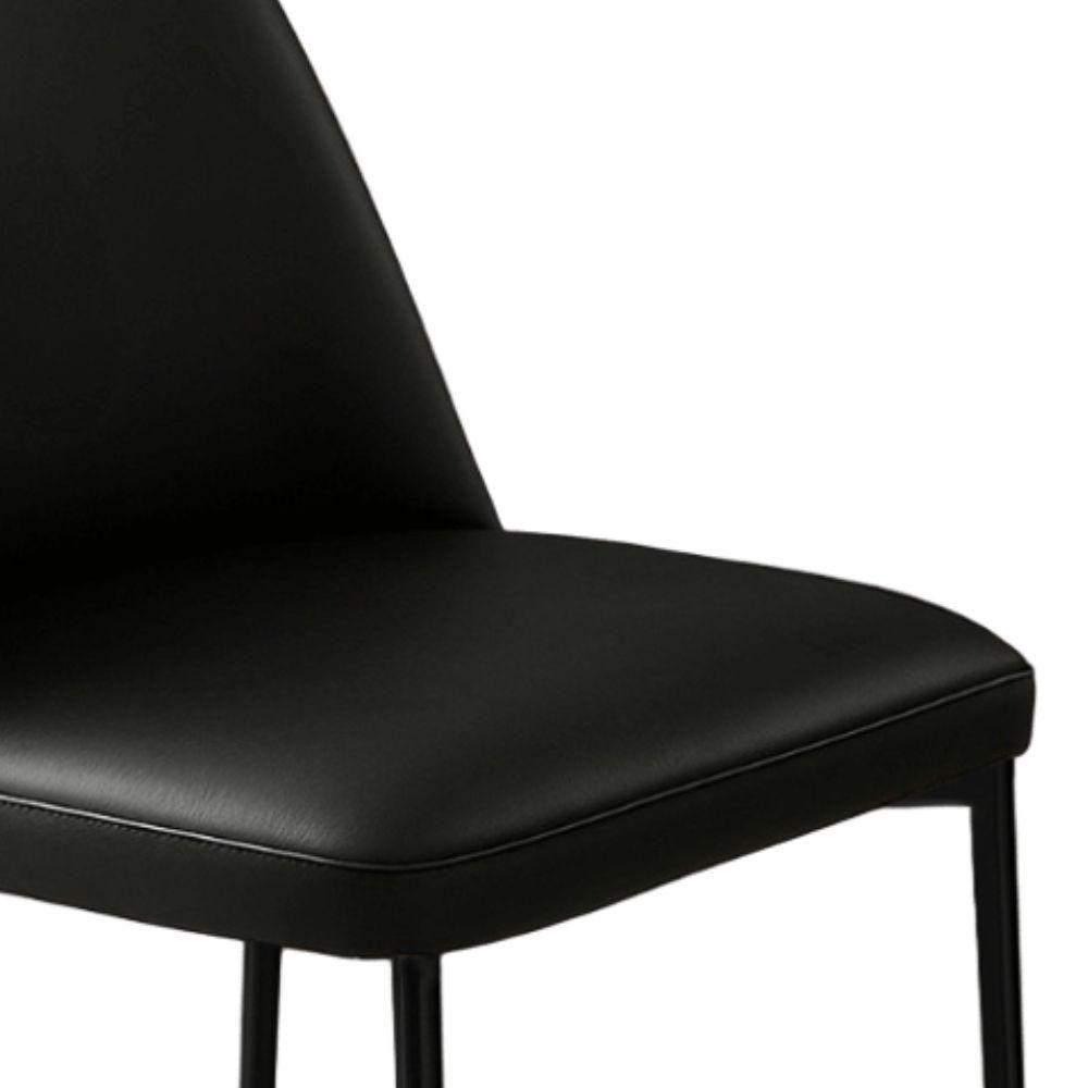 Conjunto 2 Cadeiras Londres Couro Preto Metal Preto - 4