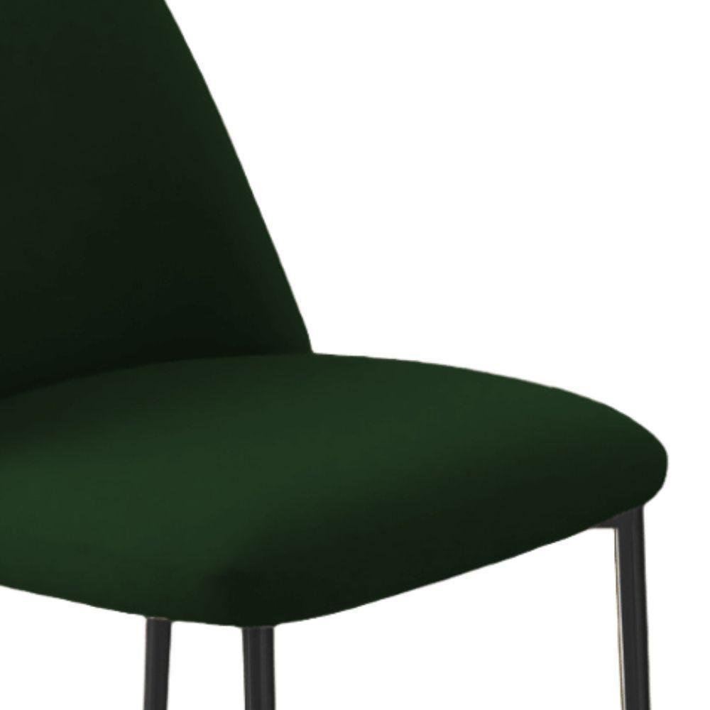 Conjunto 2 Cadeiras Londres Veludo Verde Escuro Metal Preto - 5