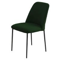 Conjunto 2 Cadeiras Londres Veludo Verde Escuro Metal Preto