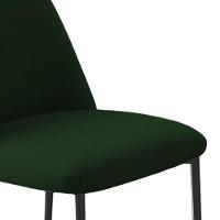 Conjunto 2 Cadeiras Londres Veludo Verde Escuro Metal Preto - 5