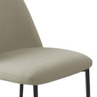 Conjunto 2 Cadeiras Londres Linho Off White Metal Preto - 5