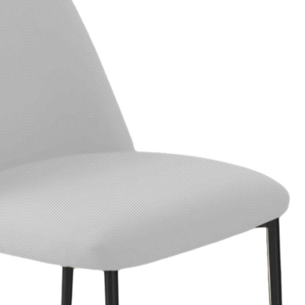 Conjunto 2 Cadeiras Londres Linho Branco Metal Preto - 5