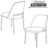 Conjunto 2 Cadeiras Londres Linho Branco Metal Preto - 7