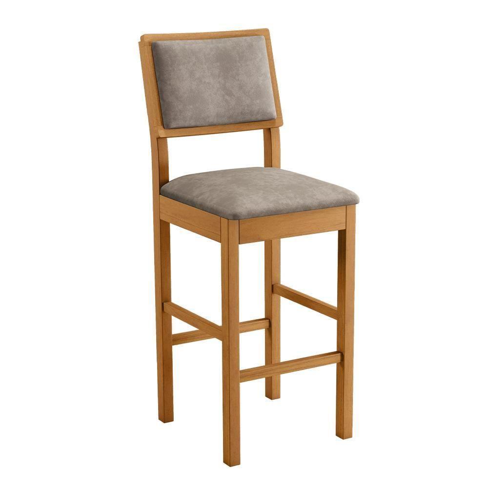 Banqueta Jade 04 Madeira Maciça Jcm Verona Grafite - 1