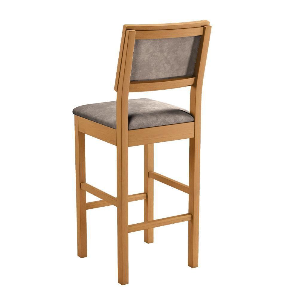 Banqueta Jade 04 Madeira Maciça Jcm Verona Grafite - 2