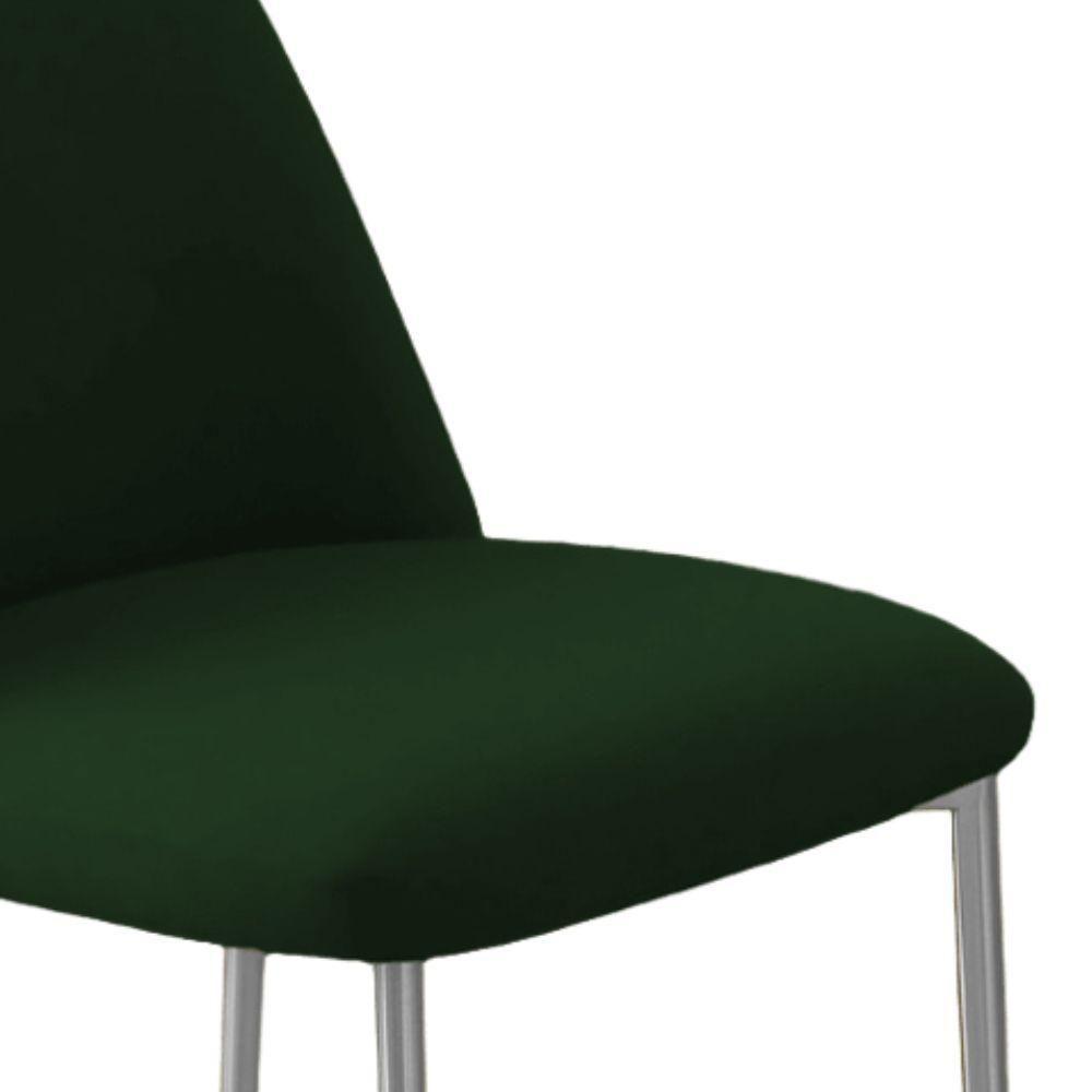 Conjunto 2 Cadeiras Londres Veludo Verde Escuro Metal Champanhe - 7