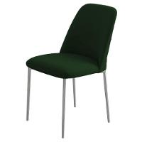 Conjunto 2 Cadeiras Londres Veludo Verde Escuro Metal Champanhe - 8