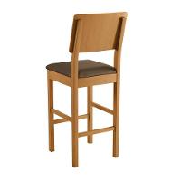 Banqueta Jade 01 Madeira Maciça Jcm Veludo Marrom - 2