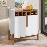 Aparador Barzinho Lizz Com Adega 2 Portas Branco-cedro - Casa D Branco-cedro - 2