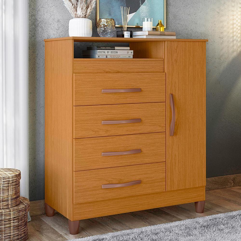 Cômoda Turquesa 1 Porta E 4 Gavetas Cinamomo - Móveis Albatroz Cinamomo - 2