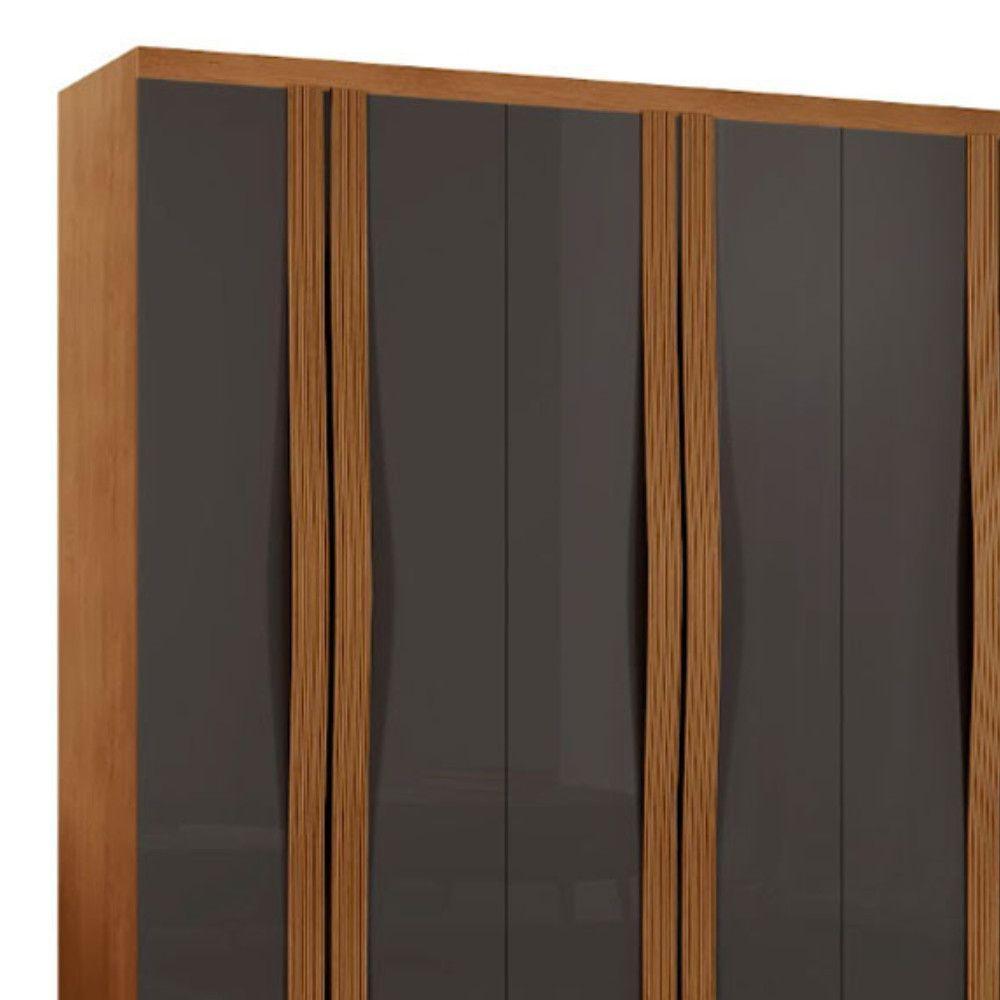 Guarda Roupa Casal Dunas Com 8 Portas E 4 Gavetas Moderna Naturalle Grafite - 7