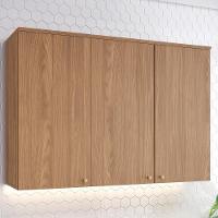 Armário Aéreo Requinte 120cm 3 Portas Nature - Móveis Henn Nature - 2