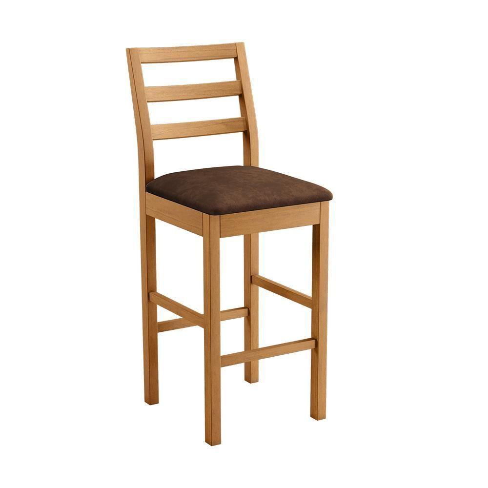 Banqueta Jade 02 Madeira Maciça Jcm Verona Chocolate - 1