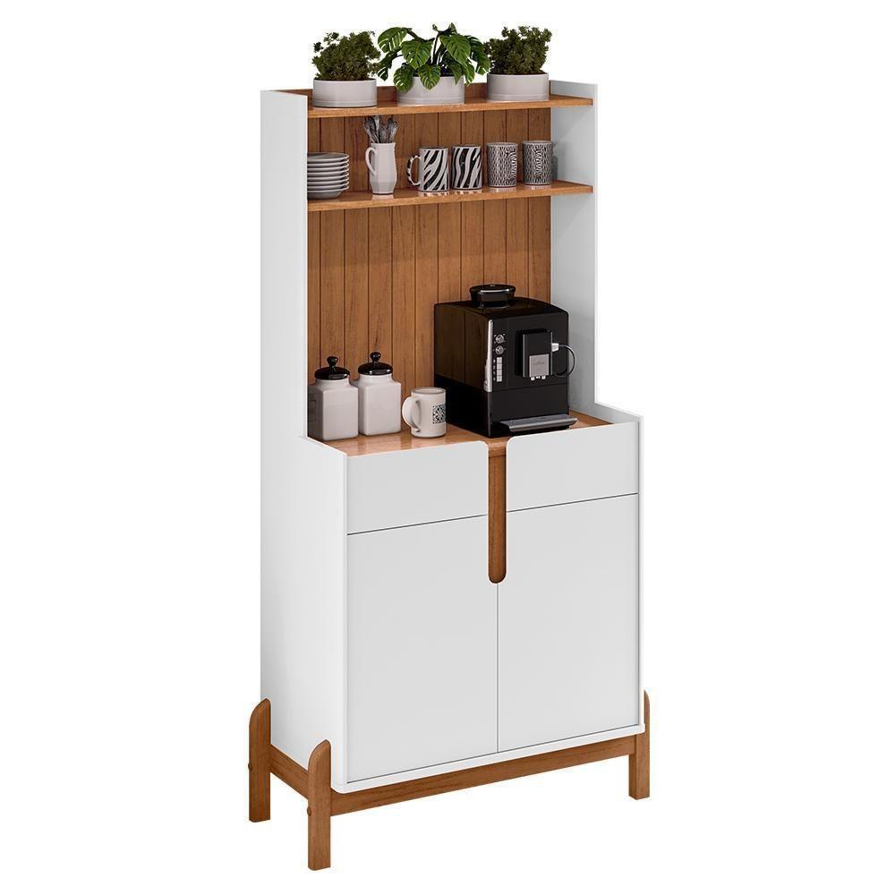 Aparador Cantinho Do Café Lizz 2 Portas E 2 Gavetas Branco-cedro - Casa D Branco-cedro - 1