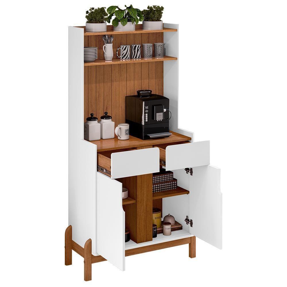 Aparador Cantinho Do Café Lizz 2 Portas E 2 Gavetas Branco-cedro - Casa D Branco-cedro - 3