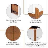 Aparador Cantinho Do Café Lizz 2 Portas E 2 Gavetas Branco-cedro - Casa D Branco-cedro