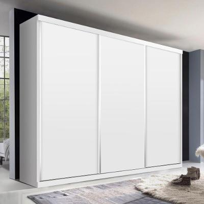 Guarda Roupa Casal Cronos 3 Portas de Correr 4 Gavetas Branco MDP