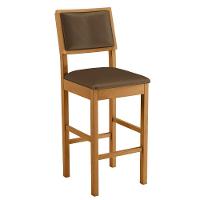 Banqueta Jade 04 Madeira Maciça Jcm Veludo Marrom - 1