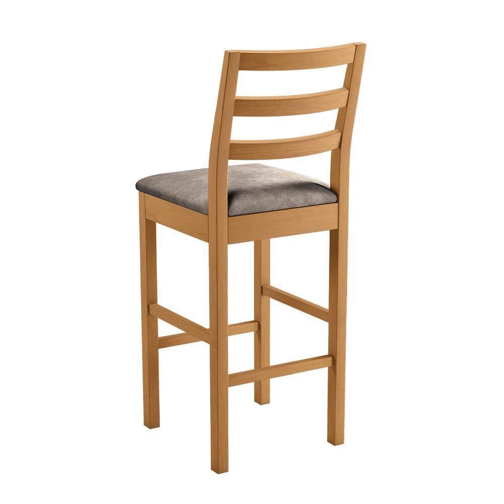 Banqueta Jade 02 Madeira Maciça Jcm Verona Grafite - 2