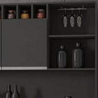 Kit Armário Cozinha Compacta Alice 6 Portas Cinza Ajl