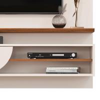 Painel Suspenso Tv 60 Pol 180 Cm Ravi Off White Freijó Dj Moveis Off White Freijo - 3