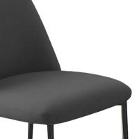 Conjunto 2 Cadeiras Londres Veludo Cinza Metal Preto - 5