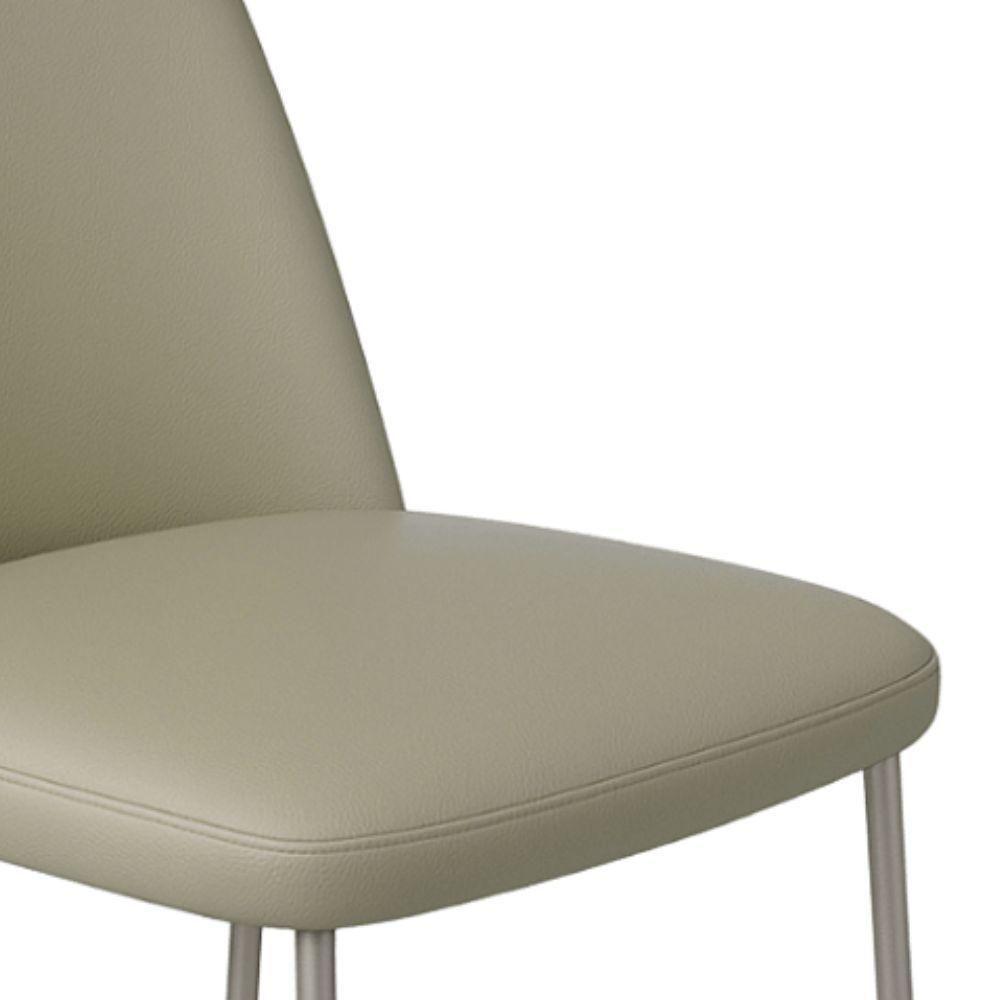 Conjunto 2 Cadeiras Londres Couro Areia Metal Champanhe - 4