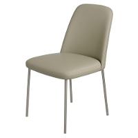 Conjunto 2 Cadeiras Londres Couro Areia Metal Champanhe - 3