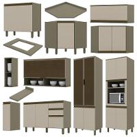 Cozinha Completa De Canto 10 Peças Connect Duna-cristal Com Torre Quente - Móveis Henn Duna-cristal - 3