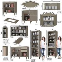 Cozinha Completa De Canto 10 Peças Connect Duna-cristal Com Torre Quente - Móveis Henn Duna-cristal - 4