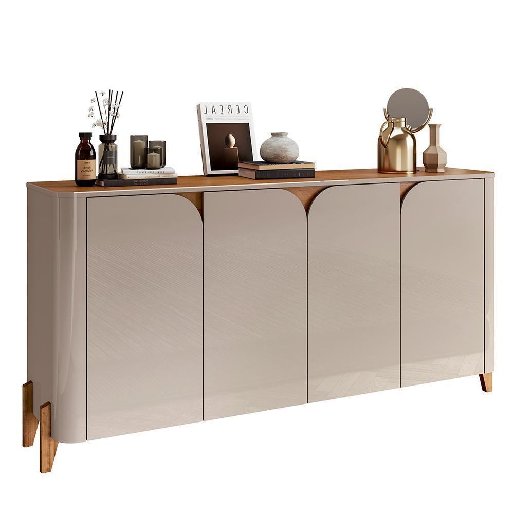 Buffet Aparador Memphis 4 Portas Off White-cedro - Casa D Off White-cedro - 1