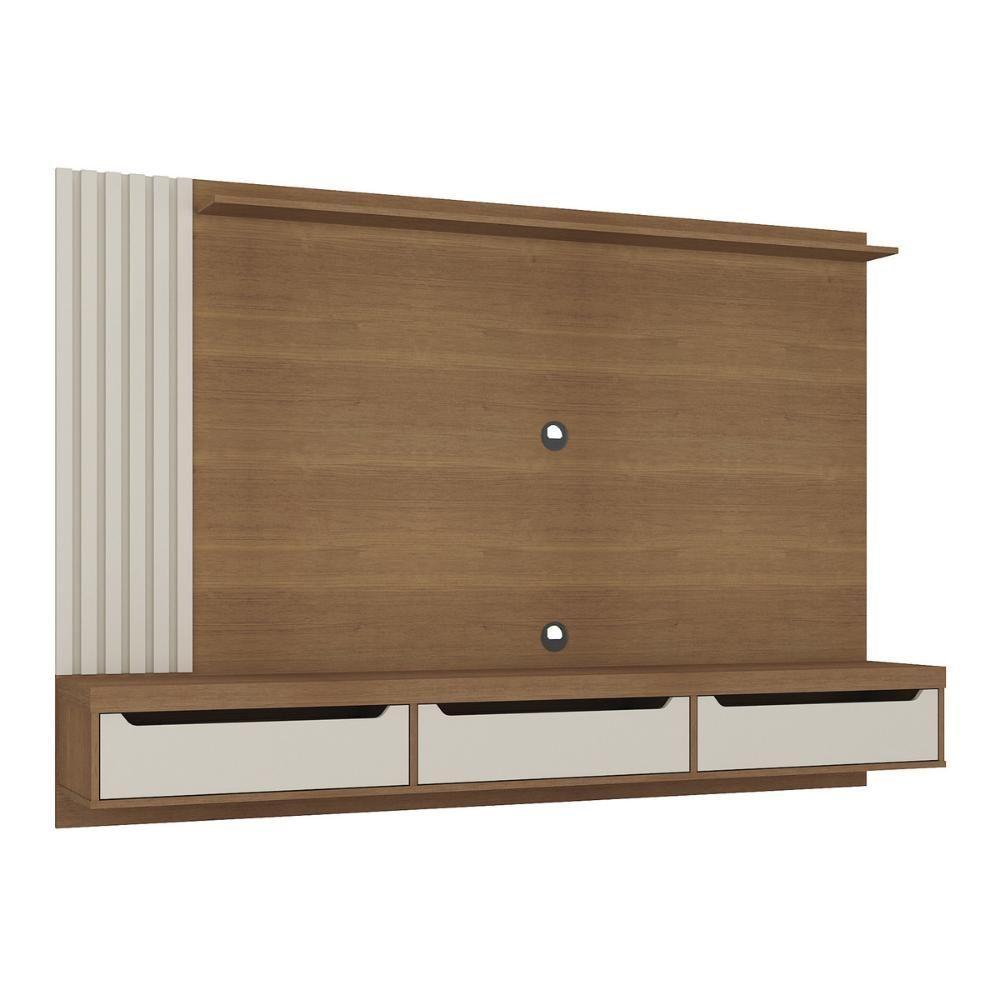 Painel Com Suporte Para Tv Até 75 Polegadas 3 Gavetas Multimóveis Cr45317 Cinamomo-off White - 6