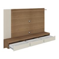 Painel Com Suporte Para Tv Até 75 Polegadas 3 Gavetas Multimóveis Cr45317 Cinamomo-off White - 5