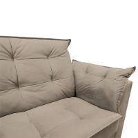 Sofá 2 Lugares Para Sala Moderno Confortável ágata Suede bege - 7