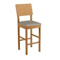 Banqueta Jade 01 Madeira Maciça Jcm Veludo Bege - 1