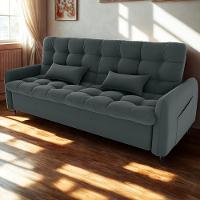 Sofa Cama 2 Lugares 200cm Pillar Veludo E401 Chumbo Milani Store Chumboo - 9