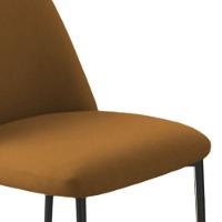 Conjunto 2 Cadeiras Londres Veludo Terracota Metal Preto - 7