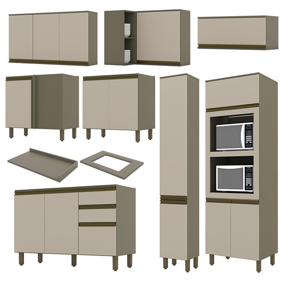 Cozinha Completa De Canto Connect 8 Peças Duna-cristal Com Torre Quente 2 Fornos - Móveis Henn Duna-cristal - 3