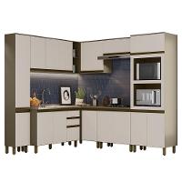 Cozinha Completa De Canto Connect 8 Peças Duna-cristal Com Torre Quente 2 Fornos - Móveis Henn Duna-cristal - 1