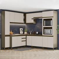 Cozinha Completa De Canto Connect 8 Peças Duna-cristal Com Torre Quente 2 Fornos - Móveis Henn Duna-cristal - 2