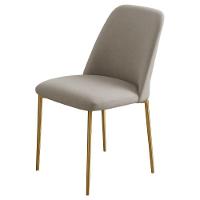 Conjunto 2 Cadeiras Londres Veludo Cappuccino Metal Dourado