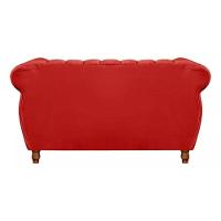 Sofá Chesterfield 2 Lugares Realeza Vintage Retrô Suede Vermelho