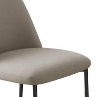 Conjunto 2 Cadeiras Londres Veludo Cappuccino Metal Preto - 2