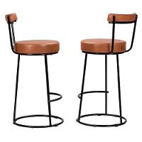 Kit 2 Banquetas Miami 96cm Couríssimo Amarula - Salaone Amarula