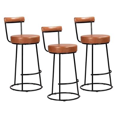 Kit 3 Banquetas Miami 96cm Couríssimo Amarula - Salaone Amarula
