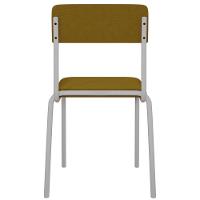 Kit 08 Cadeiras Estofada Para Sala De Jantar Sense Branco C01 Linho Mostarda - Lyam Decor - 9