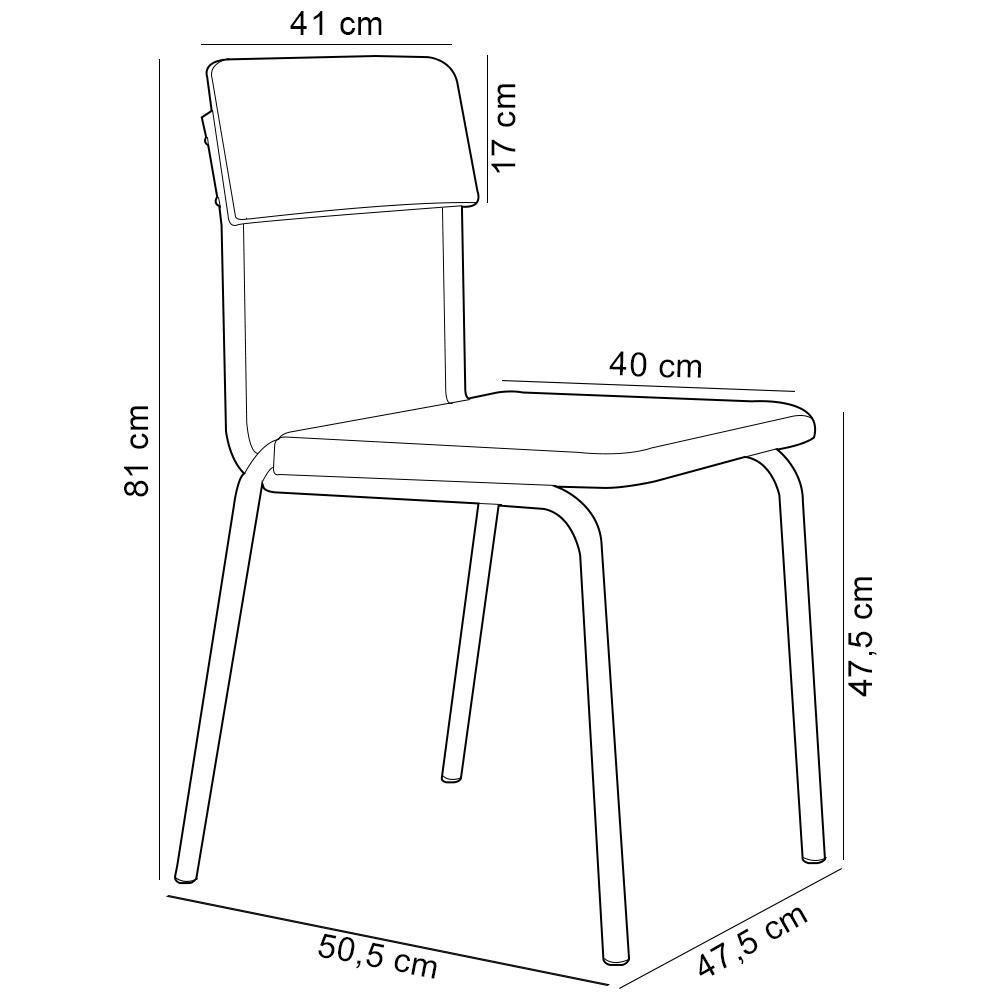 Kit 03 Cadeiras Estofada Para Sala De Jantar Sense Branco C01 Linho Prata - Lyam Decor - 5