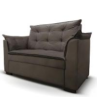 Sofá 2 Lugares Para Sala Moderno Confortável ágata Suede marrom - 6