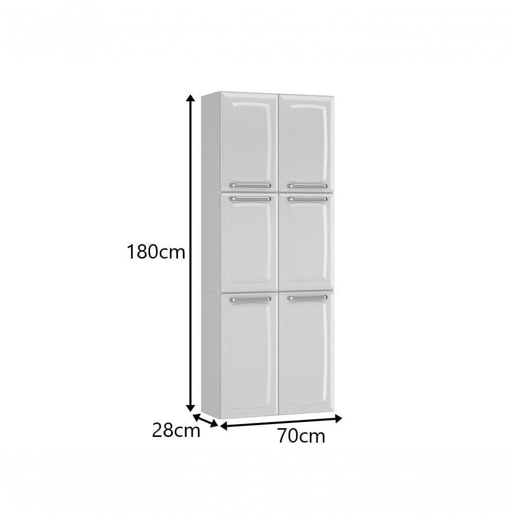 Paneleiro Duplo 6 Portas 70cm Luce - Itatiaia Branco - 3