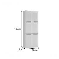 Paneleiro Duplo 6 Portas 70cm Luce - Itatiaia Branco - 3